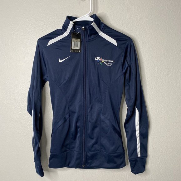 Womens USA Taekwondo Dri Fit Nike Full Zip Jacket USA spell out Size XSmall - Picture 1 of 8